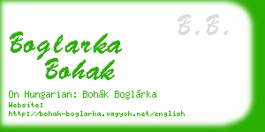 boglarka bohak business card