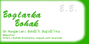 boglarka bohak business card